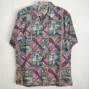 Reyn Spooner Mele Kalikimaka Shirt Size L Vintage 1994 Hawaiian Christmas Aloha
